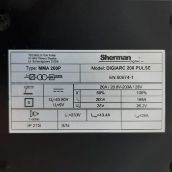 Sherman DIGIARC 200 Pulse